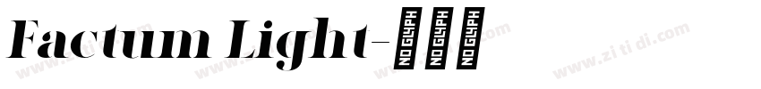 Factum Light字体转换